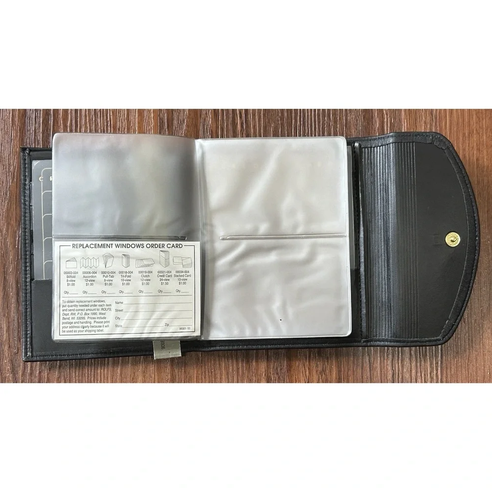 Vintage ROLFS Leather Wallet Made in‎ USA Cowhide Handcrafted Credit Card NEW
